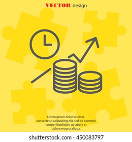 Web line icon. Business idea; The increase in profits (profitable investment)