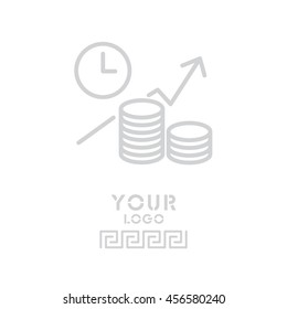 Web line icon. Business idea; The increase in profits (profitable investment)