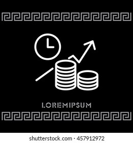 Web line icon. Business idea; The increase in profits (profitable investment)