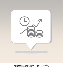 Web line icon. Business idea; The increase in profits (profitable investment)