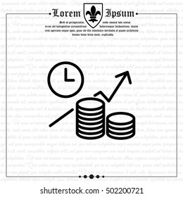 Web line icon. Business idea; The increase in profits (profitable investment)
