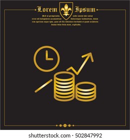 Web line icon. Business idea; The increase in profits (profitable investment)