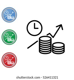 Web line icon. Business idea; The increase in profits (profitable investment)