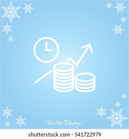 Web line icon. Business idea; The increase in profits (profitable investment)