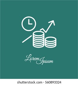 Web line icon. Business idea; The increase in profits (profitable investment)