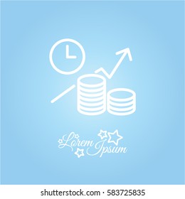 Web line icon. Business idea; The increase in profits (profitable investment)