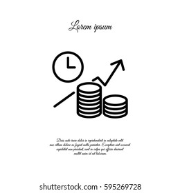 Web line icon. Business idea; The increase in profits (profitable investment)