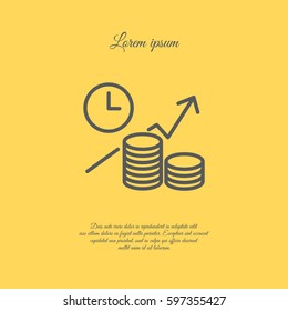 Web line icon. Business idea; The increase in profits (profitable investment)