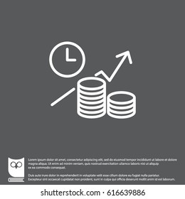 Web line icon. Business idea; The increase in profits (profitable investment)
