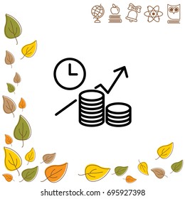Web line icon. Business idea; The increase in profits (profitable investment)