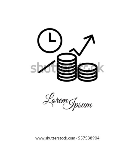 Web line icon. Business idea; The increase in profits (profitable investment)