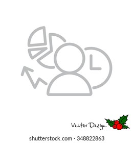 Web line icon. Business icon; Manager , Analyst