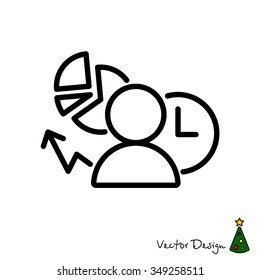 Web line icon. Business icon; Manager , Analyst