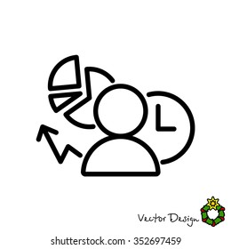 Web line icon. Business icon; Manager , Analyst