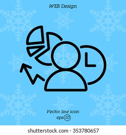 Web line icon. Business icon; Manager , Analyst