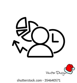 Web line icon. Business icon; Manager , Analyst