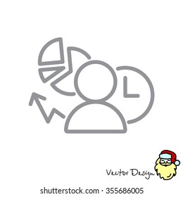 Web line icon. Business icon; Manager , Analyst