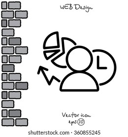 Web line icon. Business icon; Manager , Analyst