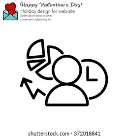 Web line icon. Business icon; Manager , Analyst