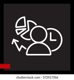 Web line icon. Business icon; Manager , Analyst