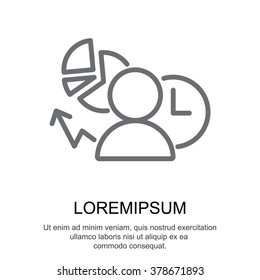 Web line icon. Business icon; Manager , Analyst