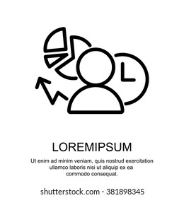 Web line icon. Business icon; Manager , Analyst