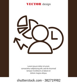 Web line icon. Business icon; Manager , Analyst