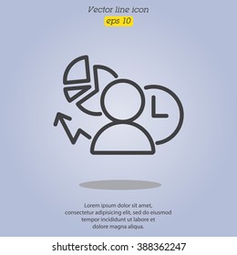 Web line icon. Business icon; Manager , Analyst