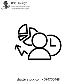 Web line icon. Business icon; Manager , Analyst
