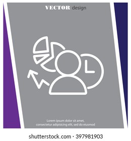 Web line icon. Business icon; Manager , Analyst