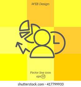 Web line icon. Business icon; Manager , Analyst