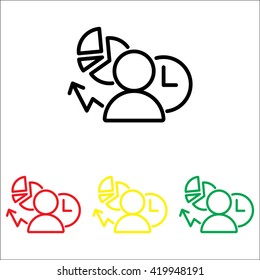 Web line icon. Business icon; Manager , Analyst
