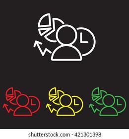 Web line icon. Business icon; Manager , Analyst