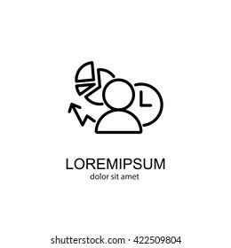 Web line icon. Business icon; Manager , Analyst