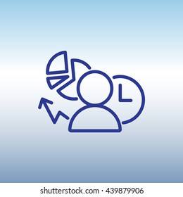 Web line icon. Business icon; Manager , Analyst