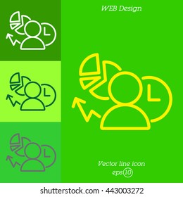 Web line icon. Business icon; Manager , Analyst