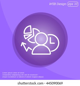 Web line icon. Business icon; Manager , Analyst