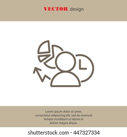 Web line icon. Business icon; Manager , Analyst