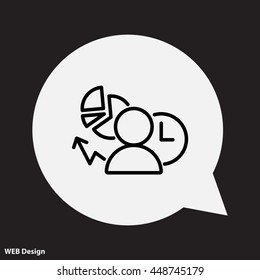 Web line icon. Business icon; Manager , Analyst