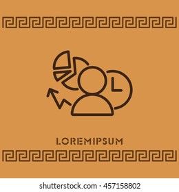 Web line icon. Business icon; Manager , Analyst