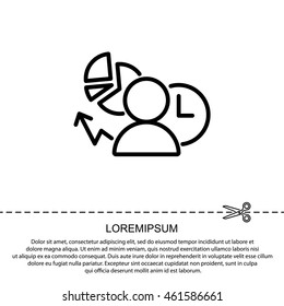 Web line icon. Business icon; Manager , Analyst