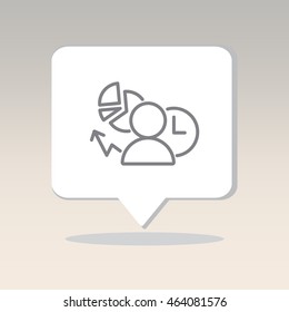 Web line icon. Business icon; Manager , Analyst