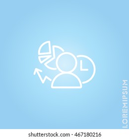 Web line icon. Business icon; Manager , Analyst