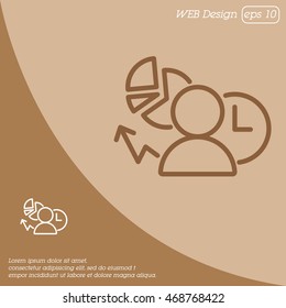 Web line icon. Business icon; Manager , Analyst