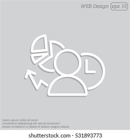 Web line icon. Business icon; Manager , Analyst