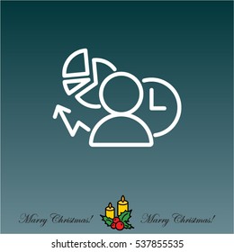Web line icon. Business icon; Manager , Analyst