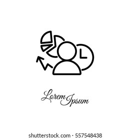 Web line icon. Business icon; Manager , Analyst