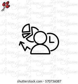 Web line icon. Business icon; Manager , Analyst
