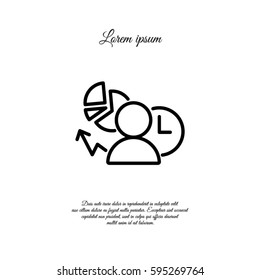 Web line icon. Business icon; Manager , Analyst