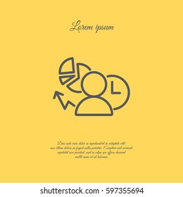 Web line icon. Business icon; Manager , Analyst